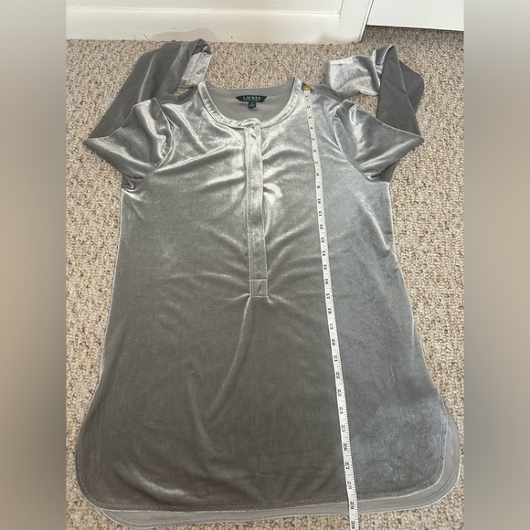 Ralph Lauren Elegant Velvet Gray long sleeve Top size M - Picture 8 of 10